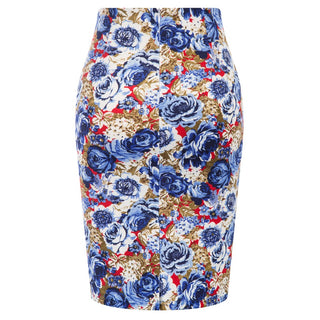 Women’s Fashion Pattern Hips-wrapped Bodycon Pencil Floral Skirt