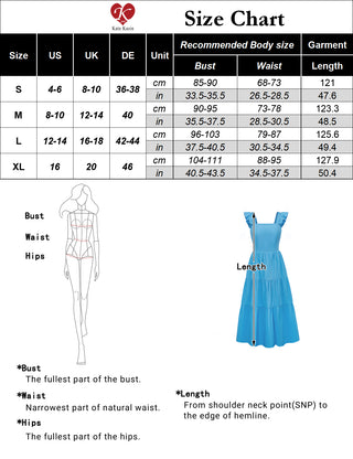 Women Tiered Midi Dress Sleeveless Square Neck Hollowed-out Back A-Line Dress