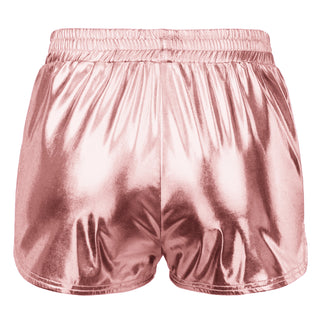 Sexy Women’s Shinny Elastic Waist Metallic Hot Shorts Yoga Pants