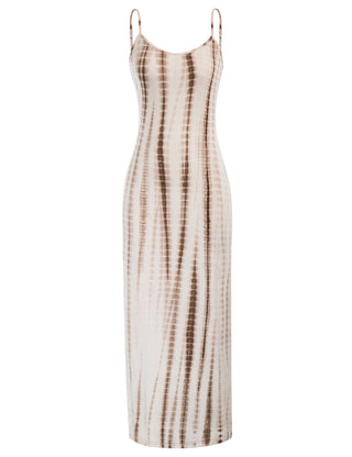 Bodycon Long Dress Spaghetti Straps Slip Cami Dresses Nightwear