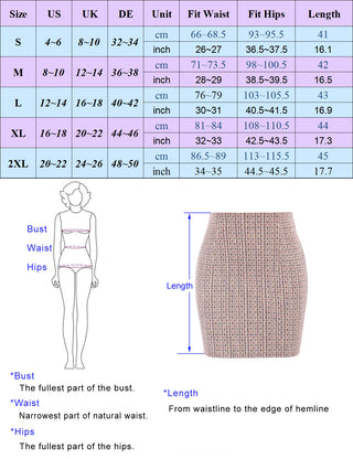Women Thigh Length Bodycon Skirt Elastic Waist Plaided Mini Skirt