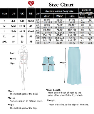 Women 2pcs Set Outfits Cropped Length Sleeveless Tops+Mermaid Bodycon Skirt