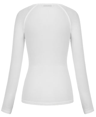 Women's Long Sleeve Scoop Neck See-through T-shirt Tops – Kate Kasin