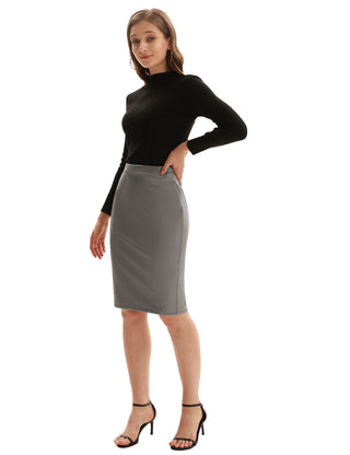 Back Split Hips-Wrapped Pencil Skirt