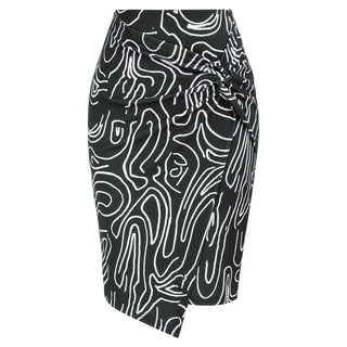 Asymmetrical wrap Bodycon Skirt Irregular Hem Pencil Skirt