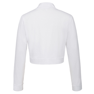 Basic Long Sleeve Open Front Cropped Cotton Coat Tops Bolero Shrug