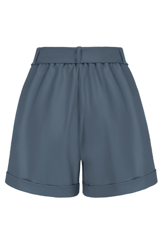 Fold-over Leg Opening Shorts with Belt