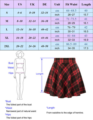 Plaided Mini Skirt High Waist Mid-Thigh Length Side Zipper Sexy