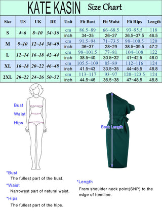 Wrap Hem OL Asymmetric Shoulder Below Knee Bodycon Dress